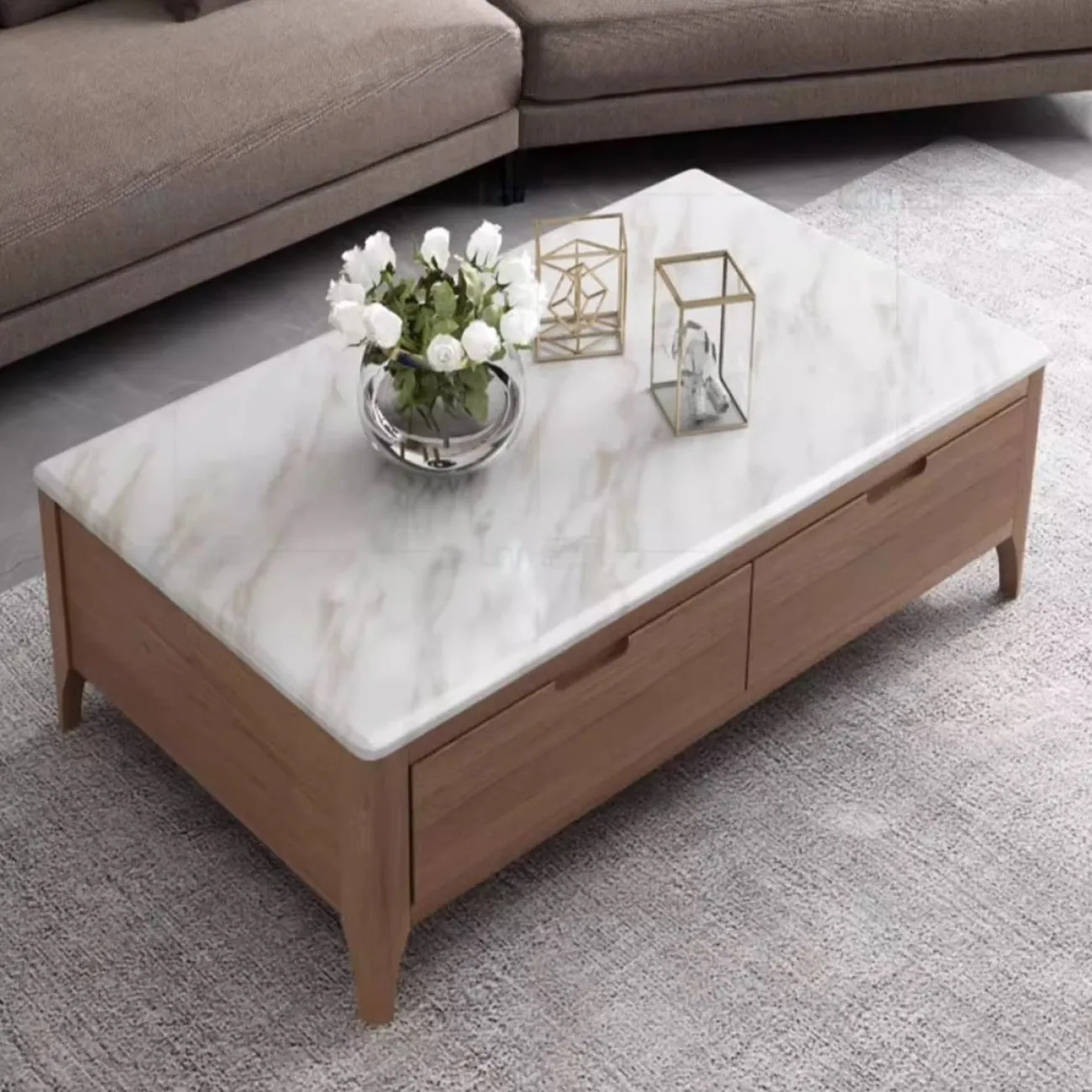 Современный ТВ-шкаф из цельного дерева LanLan 35917-29