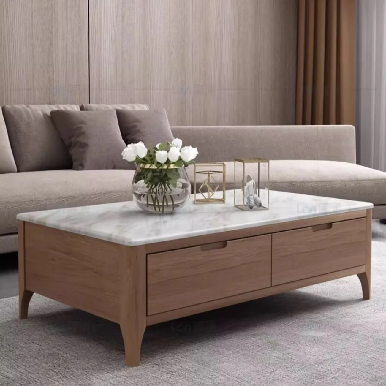 Современный ТВ-шкаф из цельного дерева LanLan 35917-29