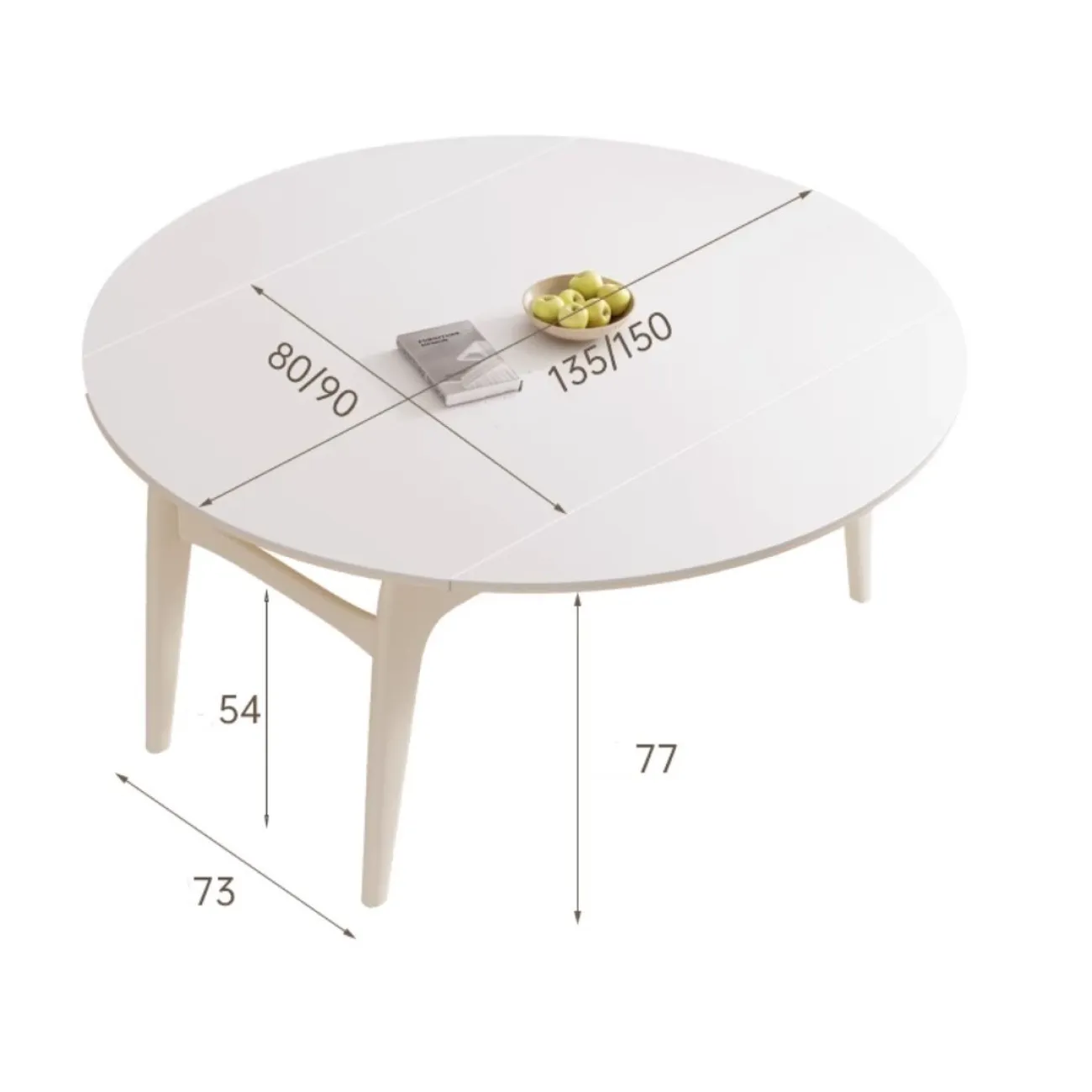 Выдвижной обеденный стол из массива дерева LanLan 35919-29 Выдвижной обеденный стол из массива дерева LanLan 35919-29