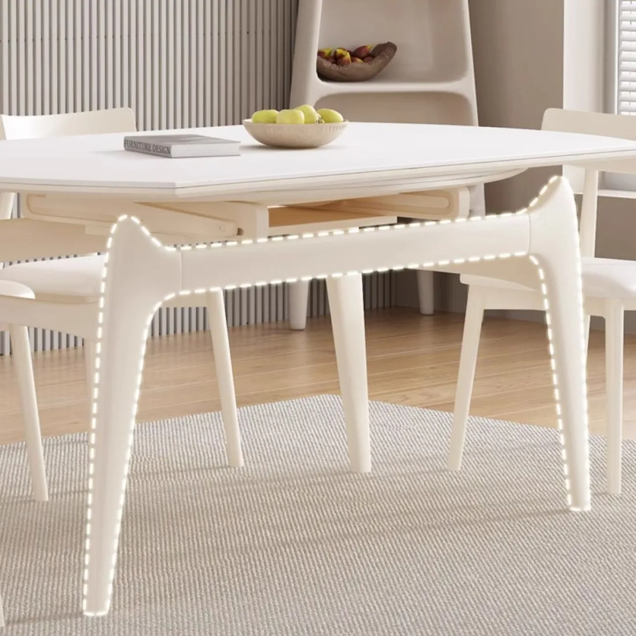 Выдвижной обеденный стол из массива дерева LanLan 35919-29 Выдвижной обеденный стол из массива дерева LanLan 35919-29