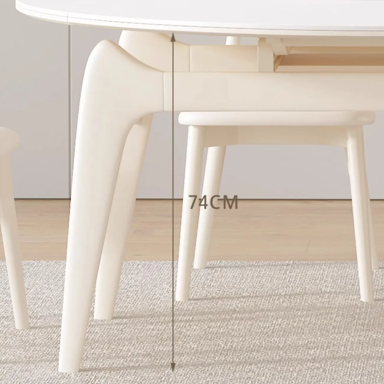 Выдвижной обеденный стол из массива дерева LanLan 35919-29 Выдвижной обеденный стол из массива дерева LanLan 35919-29