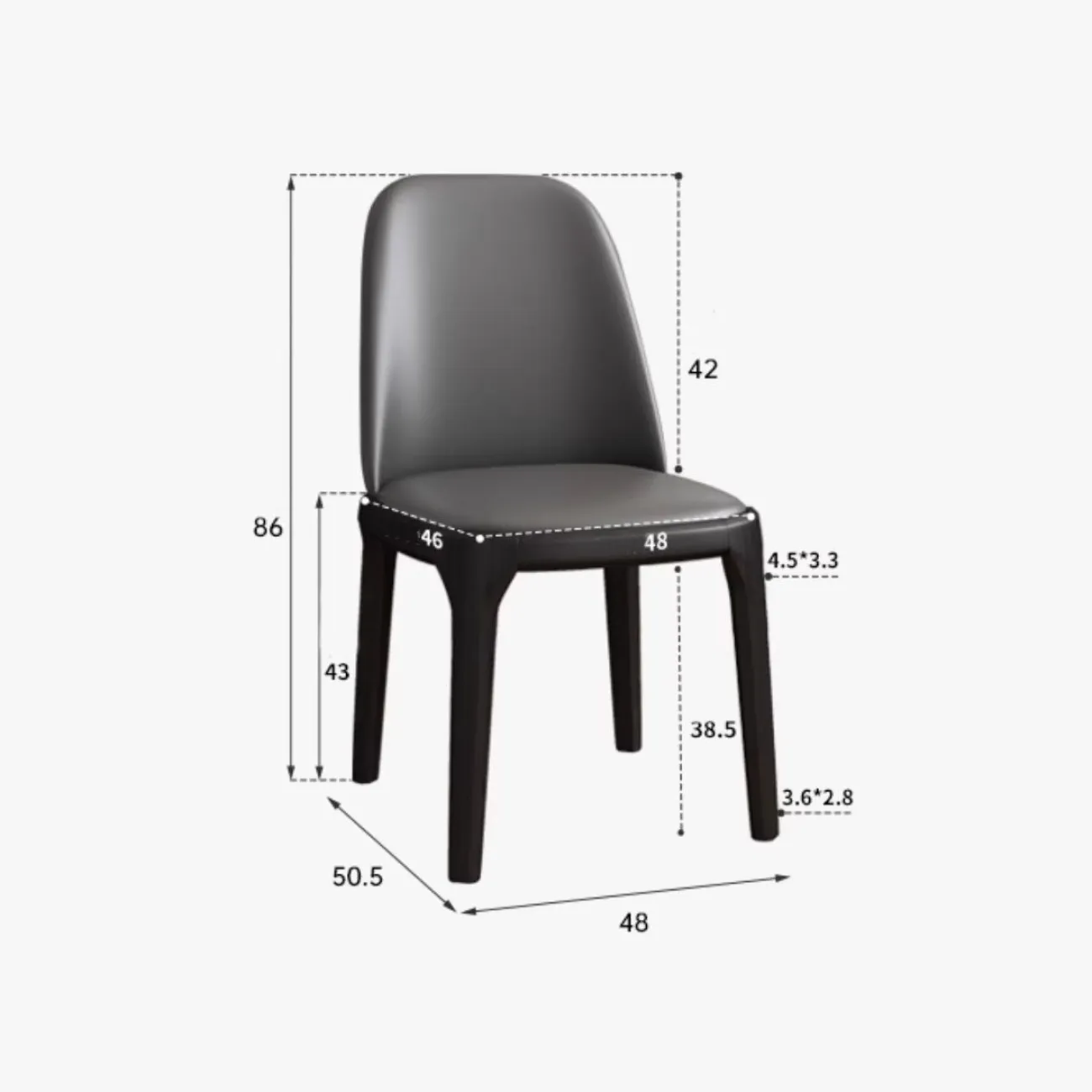 Модный обеденный стул из массива дерева Lanlan 35920-29