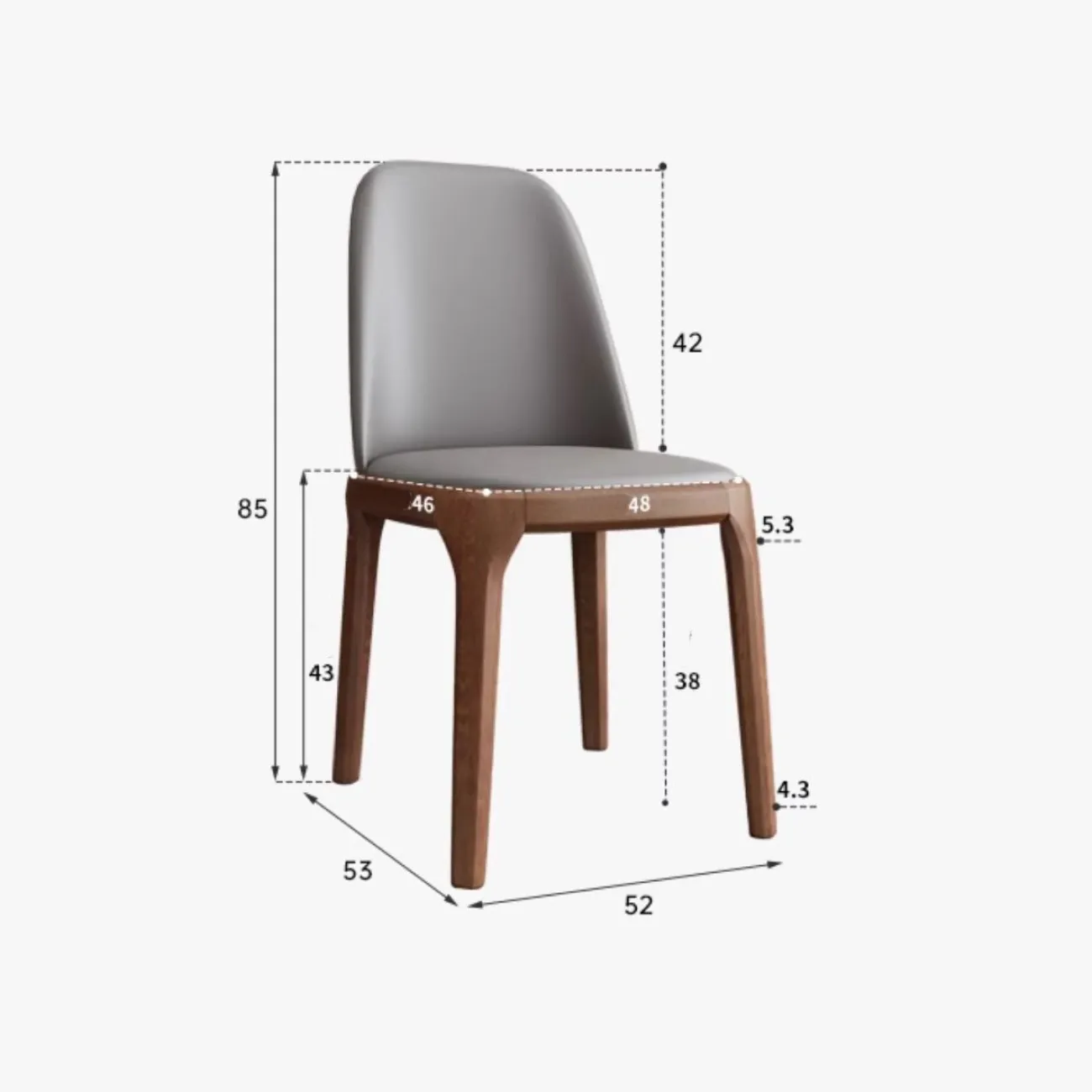 Модный обеденный стул из массива дерева Lanlan 35920-29