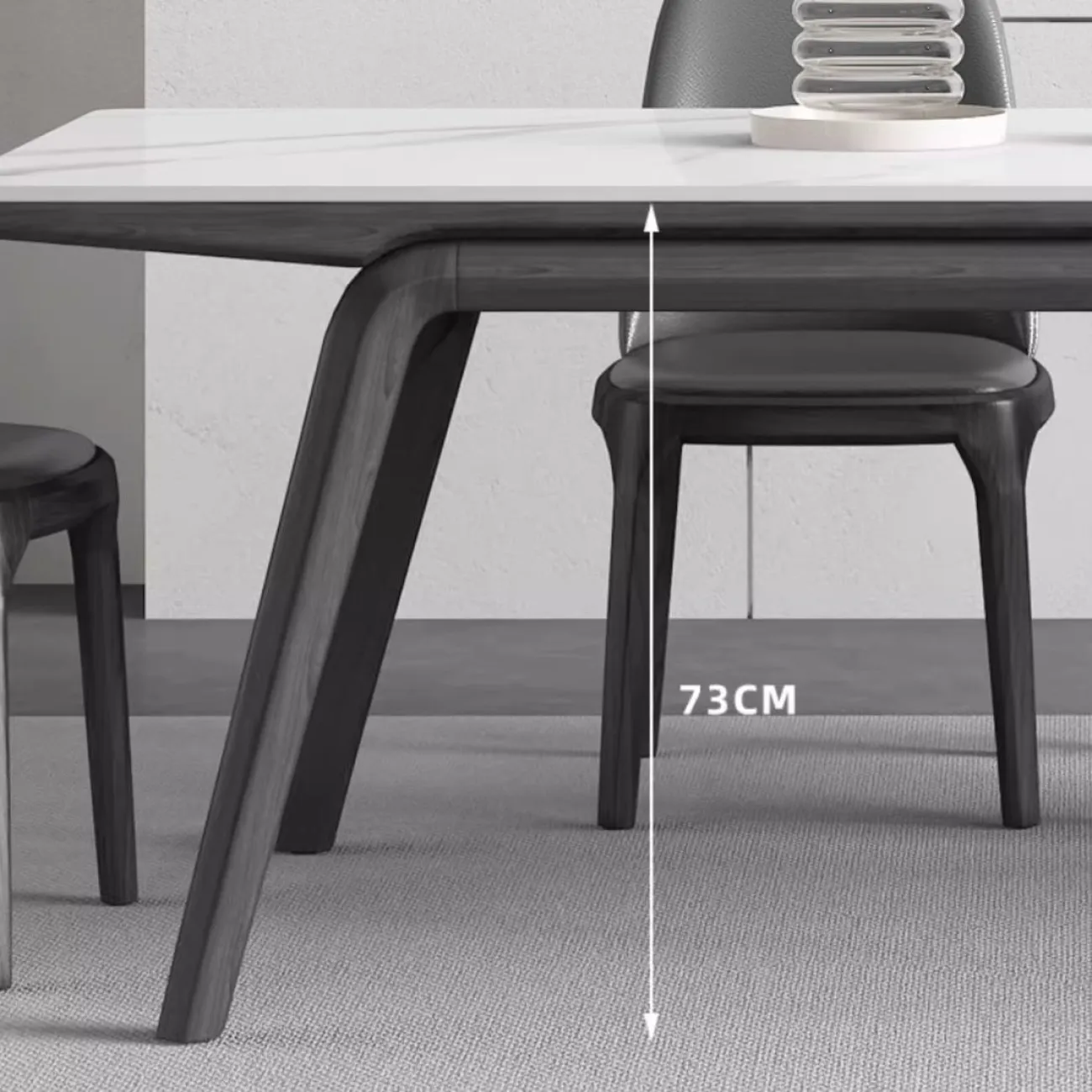 Обеденный стол из массива дерева и мрамора LanLan 35923-29