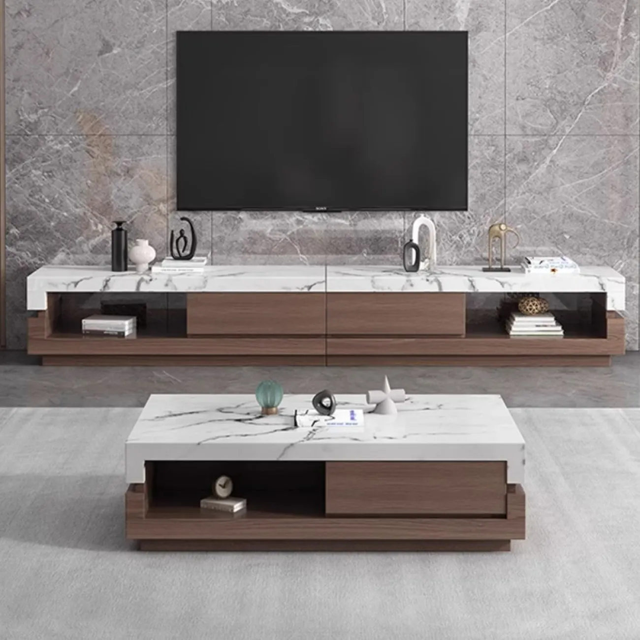 Роскошный ТВ-шкаф из натурального камня LanLan 35926-29