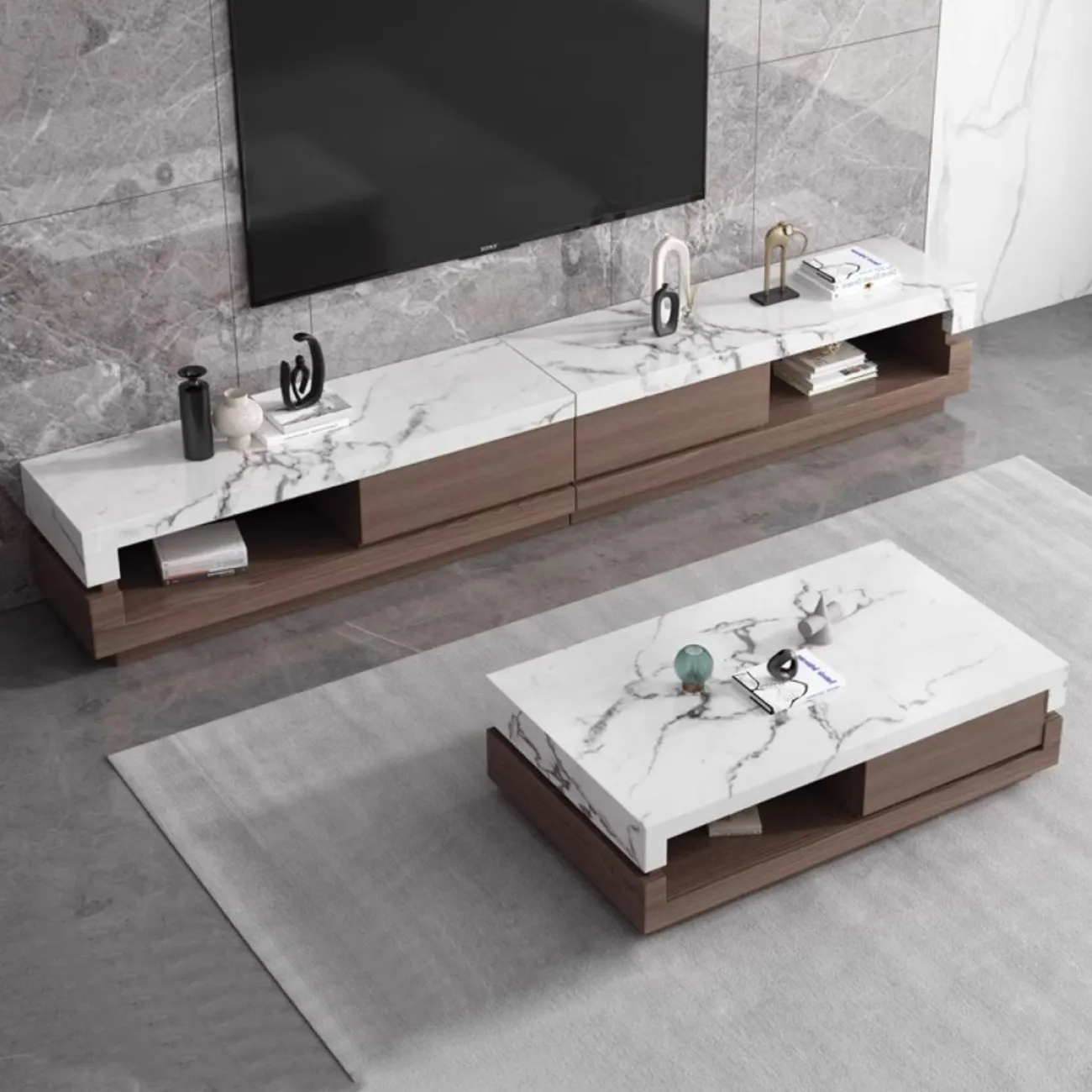 Роскошный ТВ-шкаф из натурального камня LanLan 35926-29