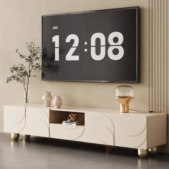 Роскошный кремовый ТВ-шкаф LanLan 35928-29