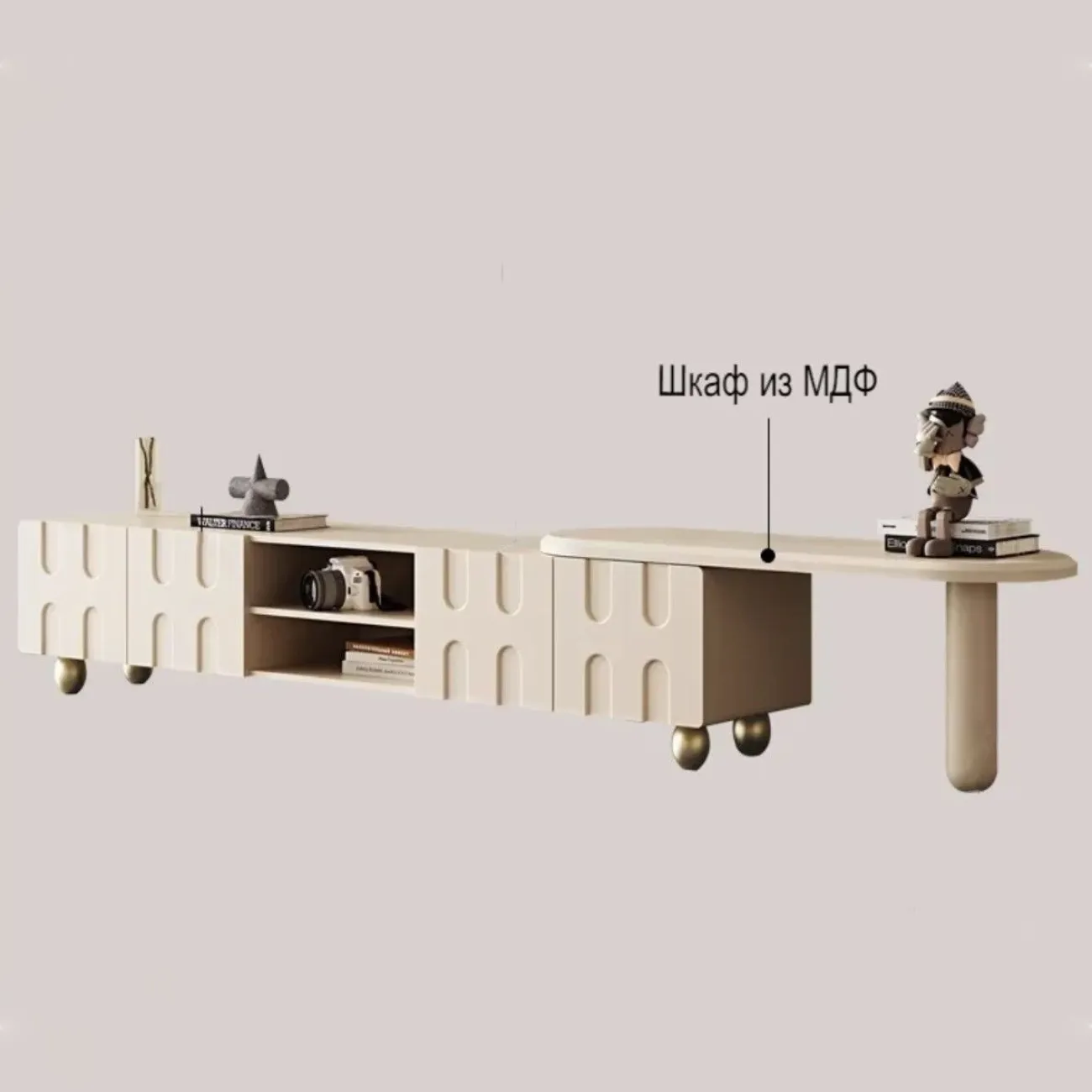 Роскошный ТВ-шкаф в кремовом стиле LanLan 35929-29 Роскошный ТВ-шкаф в кремовом стиле LanLan 35929-29