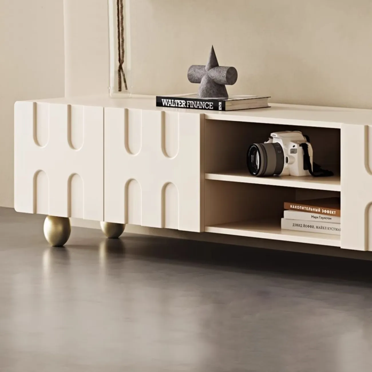 Роскошный ТВ-шкаф в кремовом стиле LanLan 35929-29 Роскошный ТВ-шкаф в кремовом стиле LanLan 35929-29