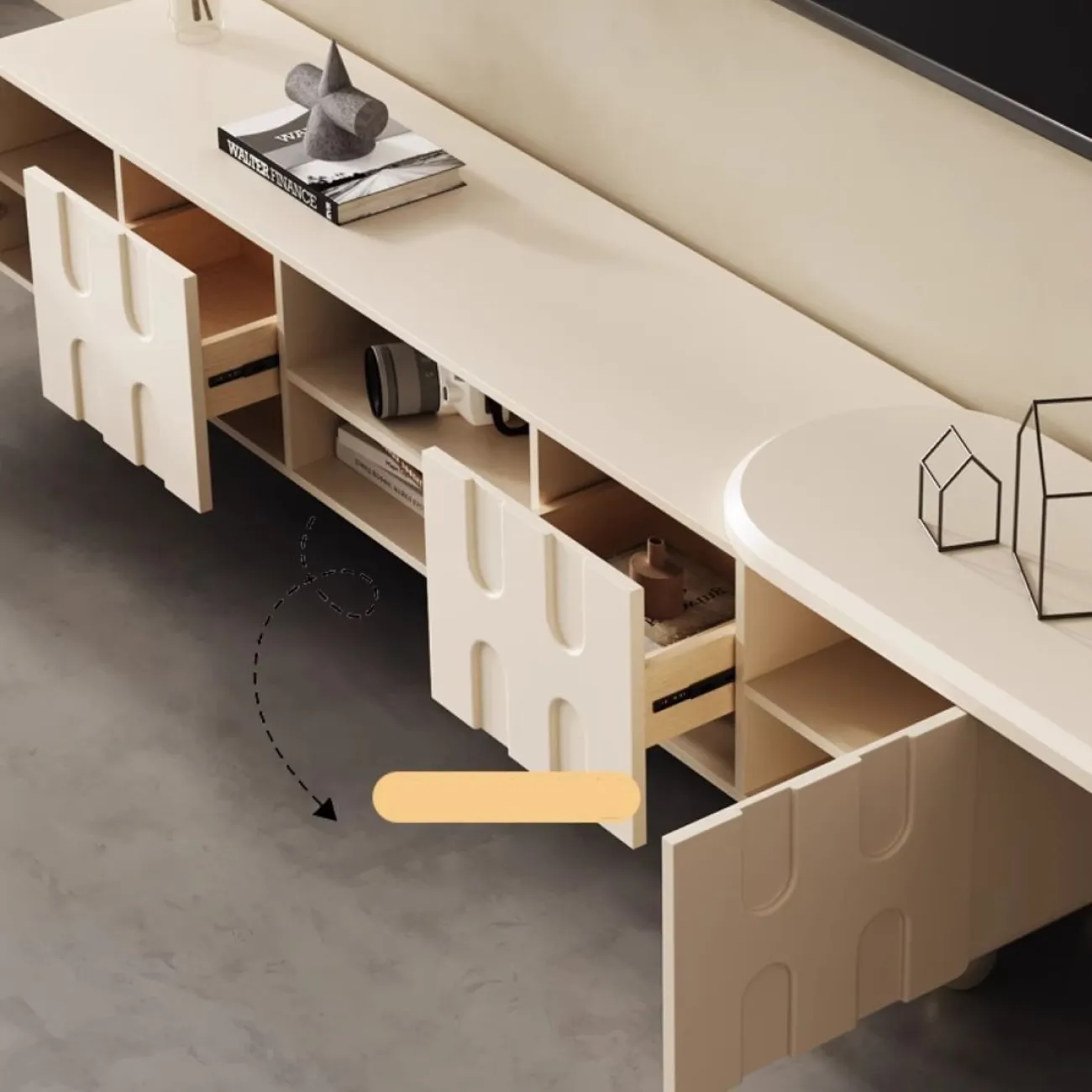 Роскошный ТВ-шкаф в кремовом стиле LanLan 35929-29 Роскошный ТВ-шкаф в кремовом стиле LanLan 35929-29