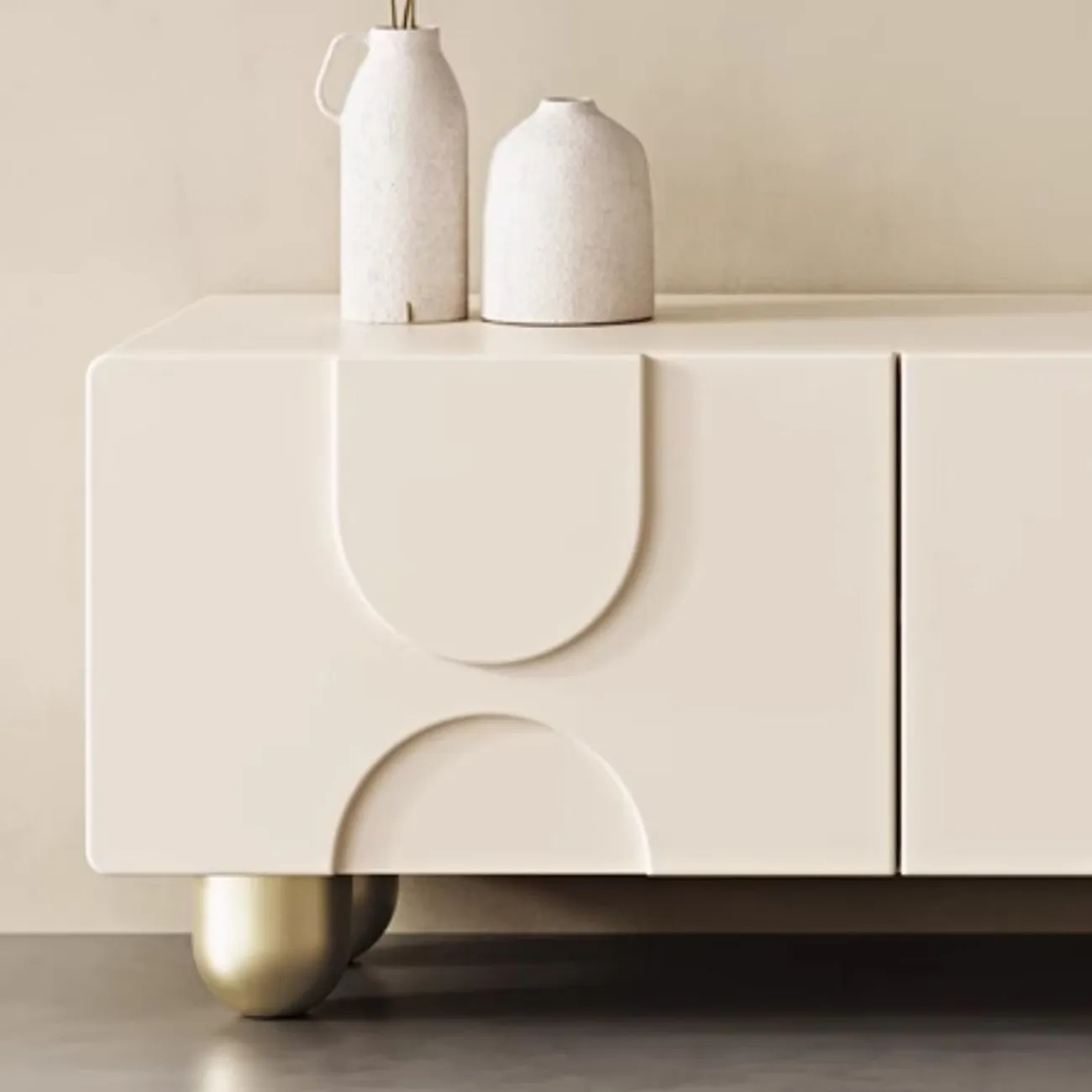 Кремовый роскошный ТВ-шкаф LanLan 35931-29