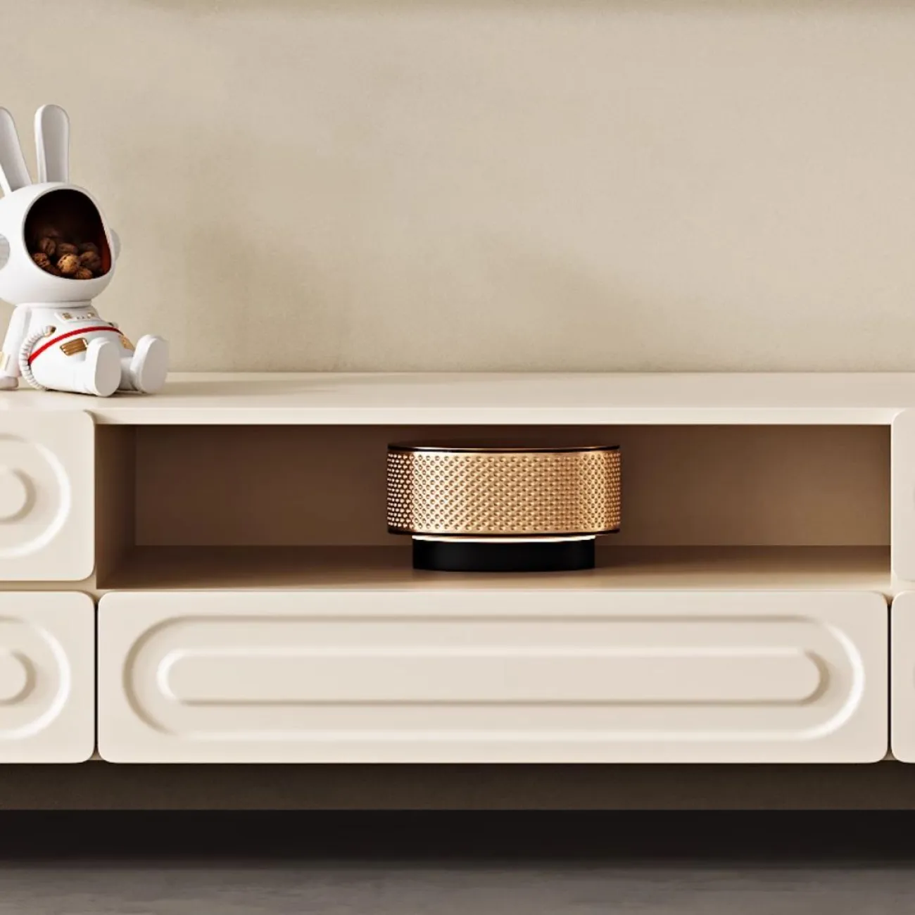 Роскошный ТВ-шкаф в кремовом стиле LanLan 35932-29