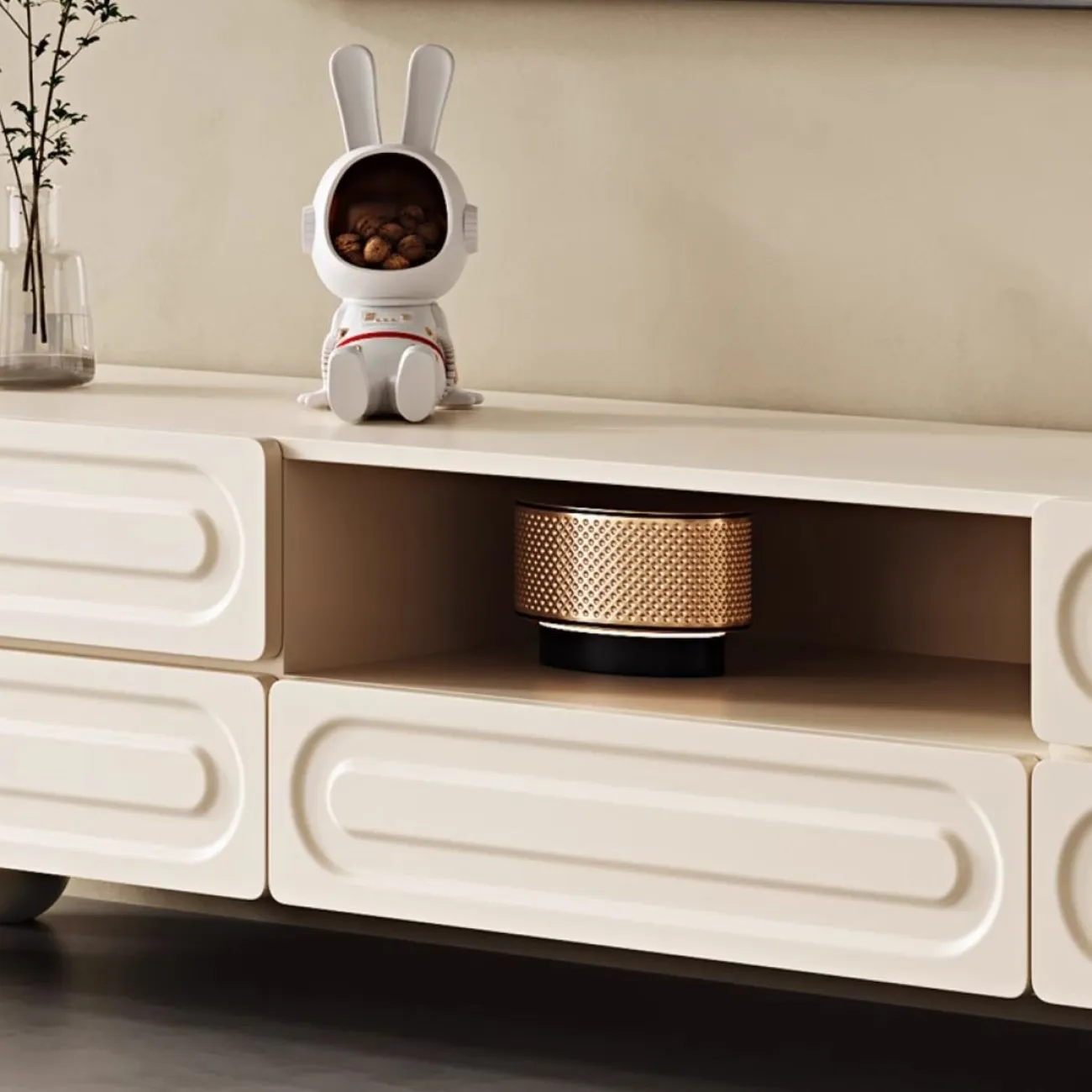 Роскошный ТВ-шкаф в кремовом стиле LanLan 35932-29