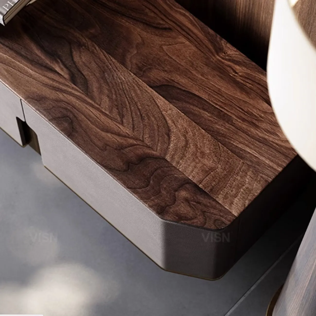 Роскошная тумба под ТВ  из чёрного ореха LUXURY VISN 35735-29
