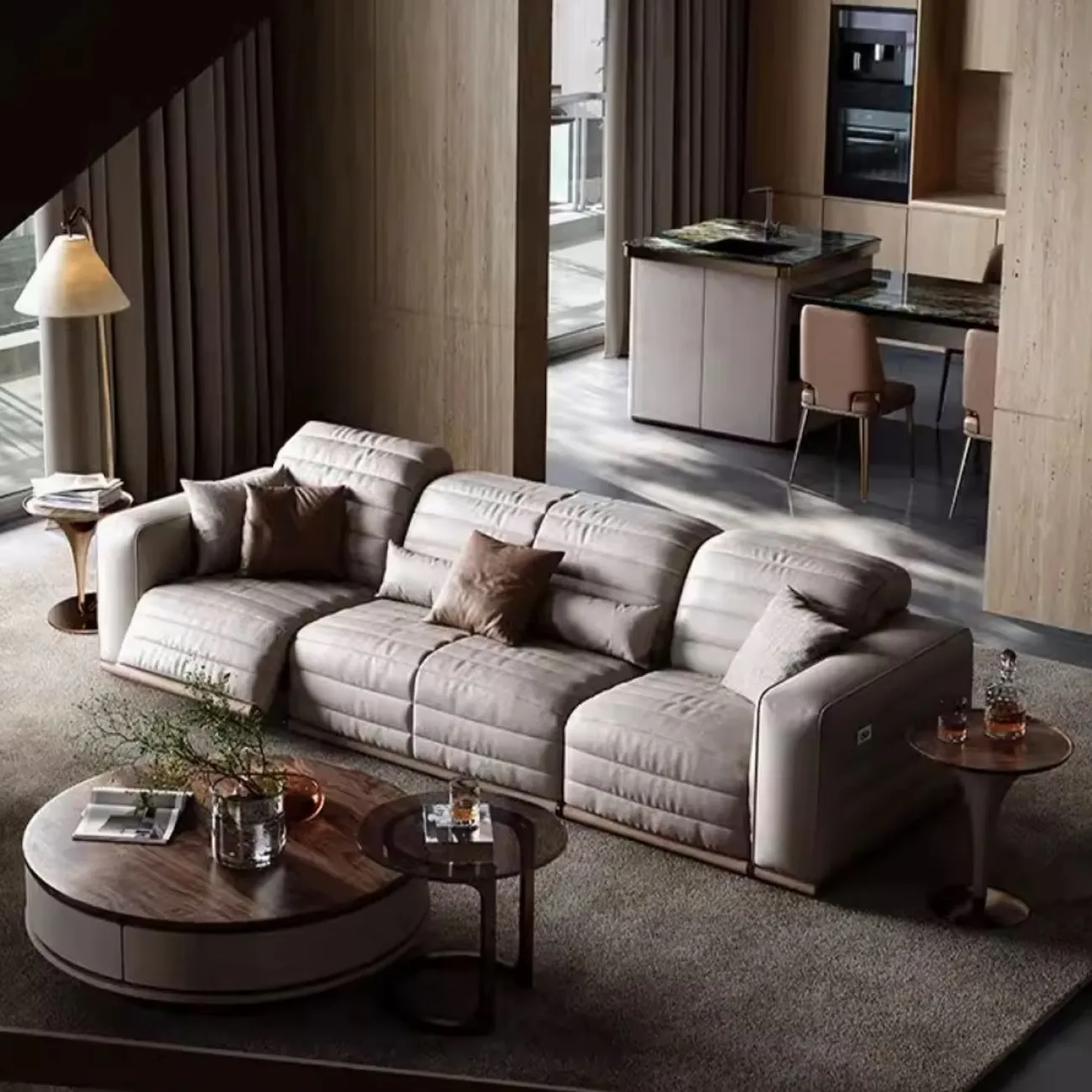 Многофункциональный кожаный диван LUXURY VISN 35805-29