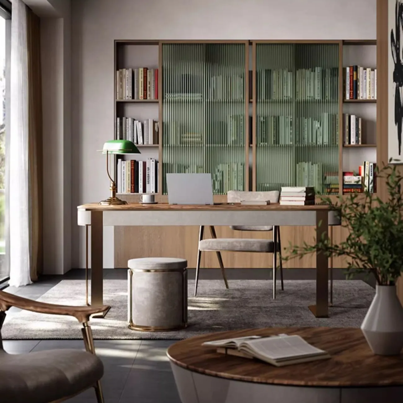 Роскошный письменный стол из массива дерева LUXURY VISN 35806-29