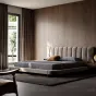 Двуспальная кожаная кровать из массива дерева LUXURY VISN 35809-29