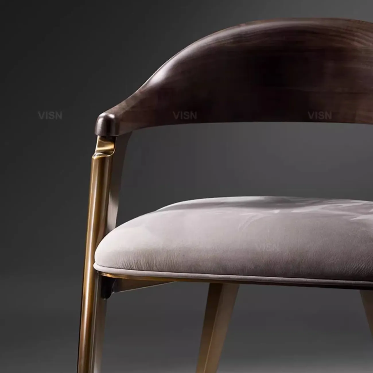 Современный дизайнерский кожаный обеденный стул LUXURY VISN 35811-29