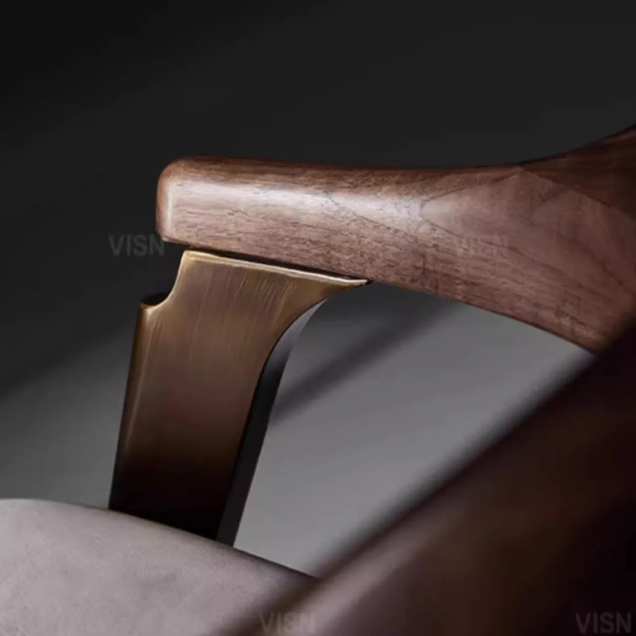 Современный дизайнерский кожаный обеденный стул LUXURY VISN 35811-29