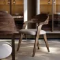 Современный дизайнерский кожаный обеденный стул LUXURY VISN 35811-29