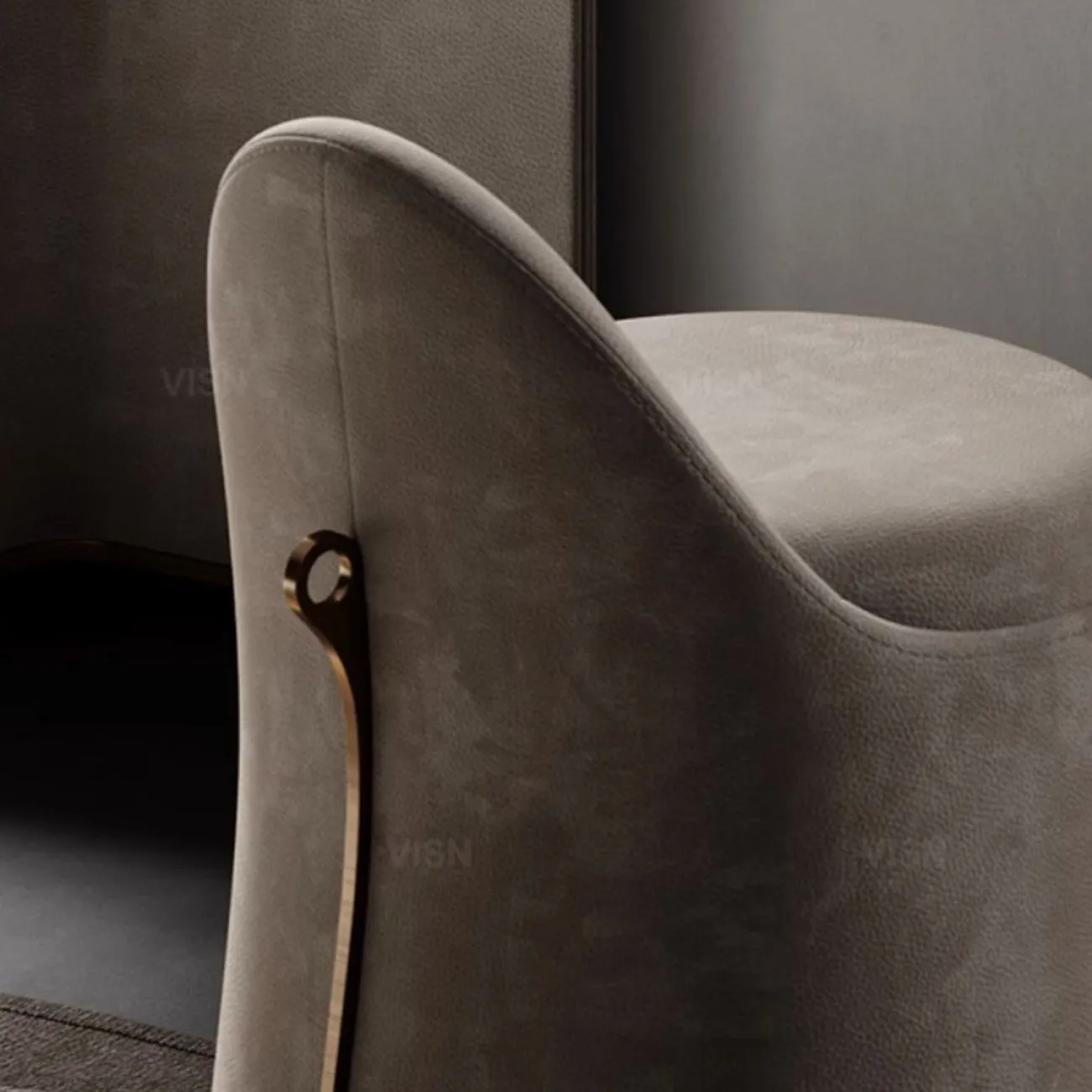 Роскошный табурет из матовой кожи для спальни LUXURY VISN 35813-29