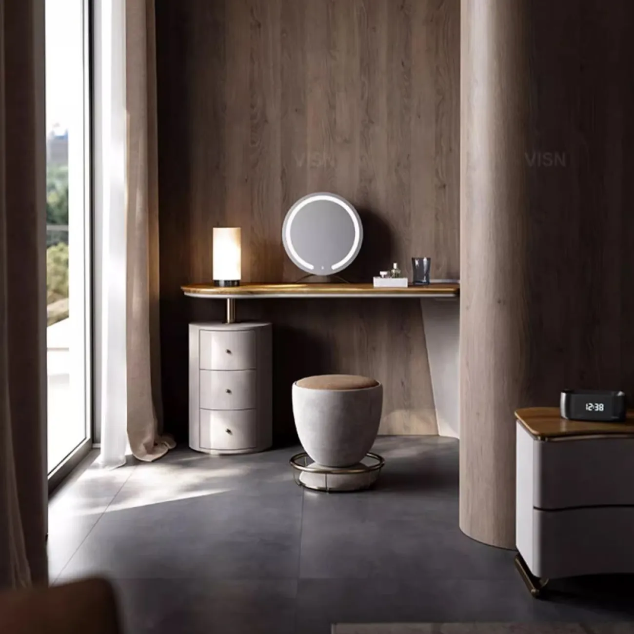 Современный туалетный столик с умным зеркалом LUXURY VISN 35815-29