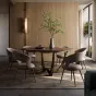 Роскошный круглый обеденный стол из массива дерева  LUXURY VISN 35816-29