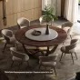 Роскошный круглый обеденный стол из массива дерева  LUXURY VISN 35816-29