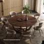Роскошный круглый обеденный стол из массива дерева  LUXURY VISN 35816-29