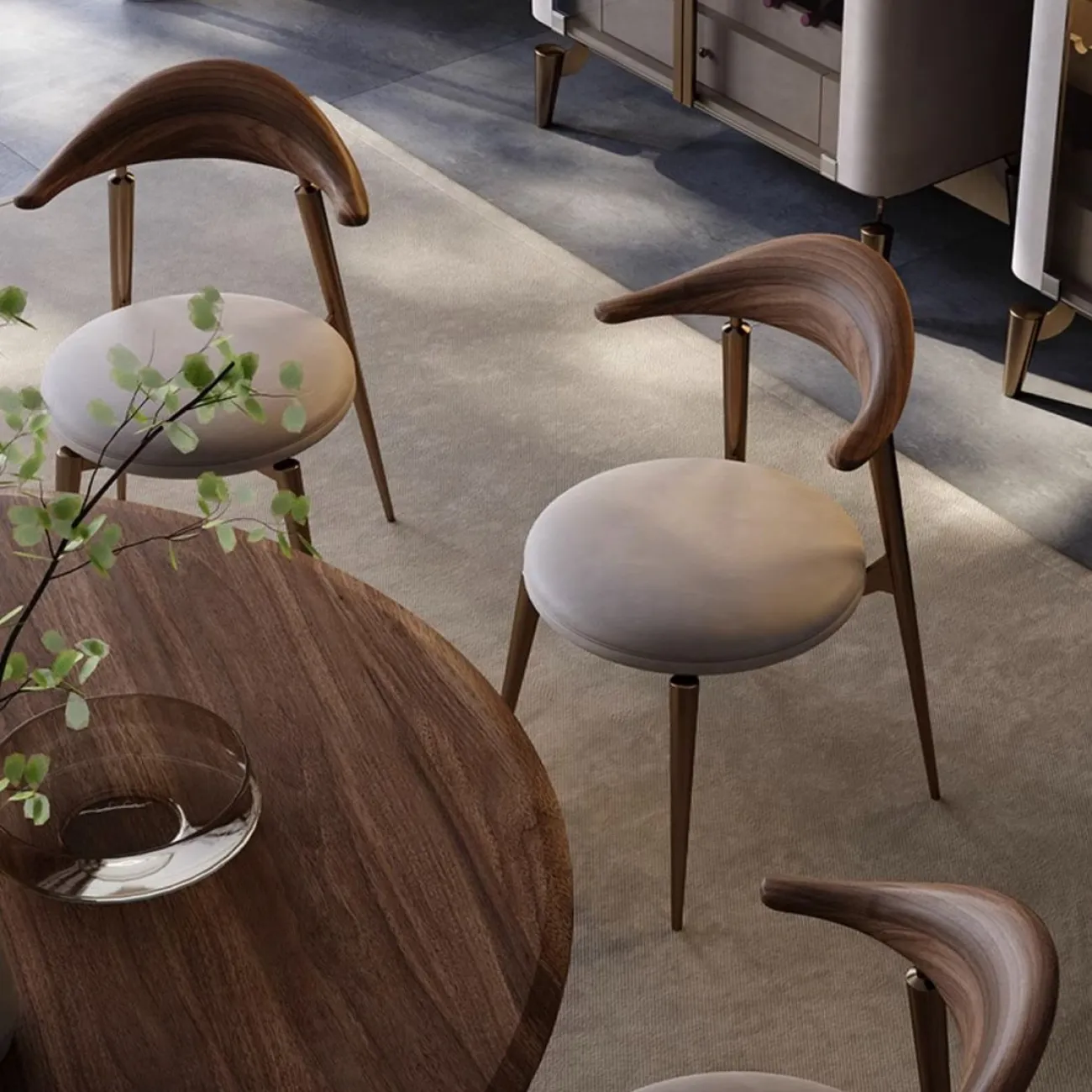 Современный обеденный стул из массива дерева LUXURY VISN 35817-29