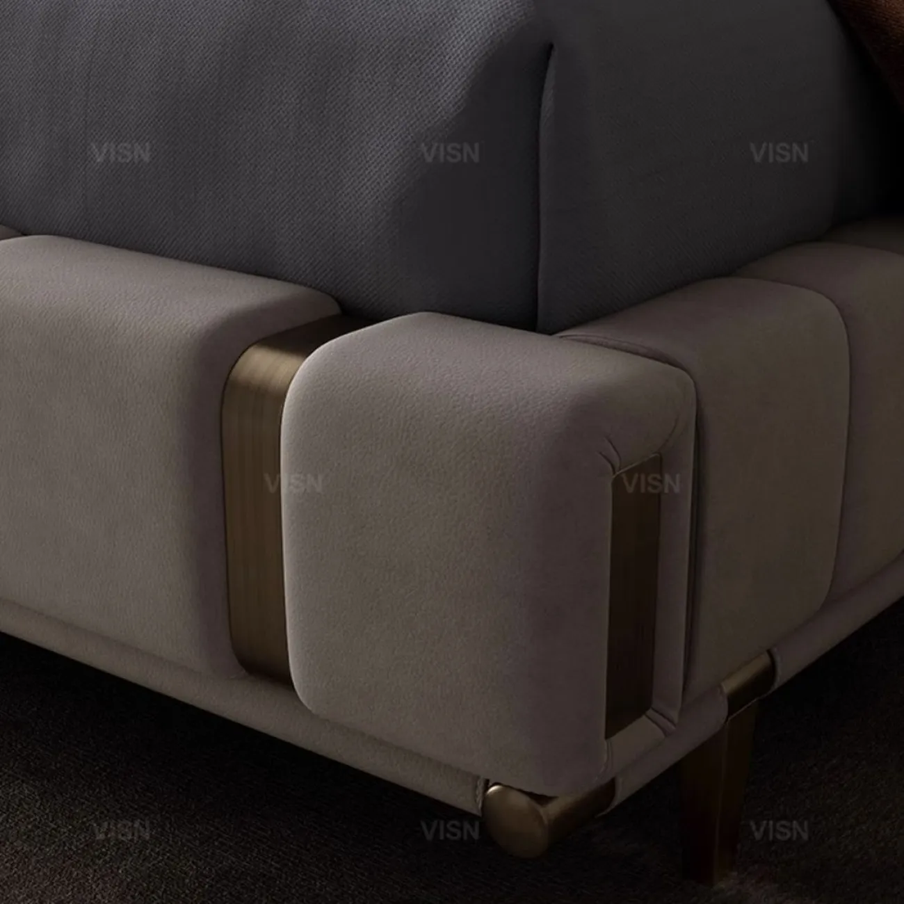 Роскошная кожаная кровать  с высокой спинкой LUXURY VISN 35818-29