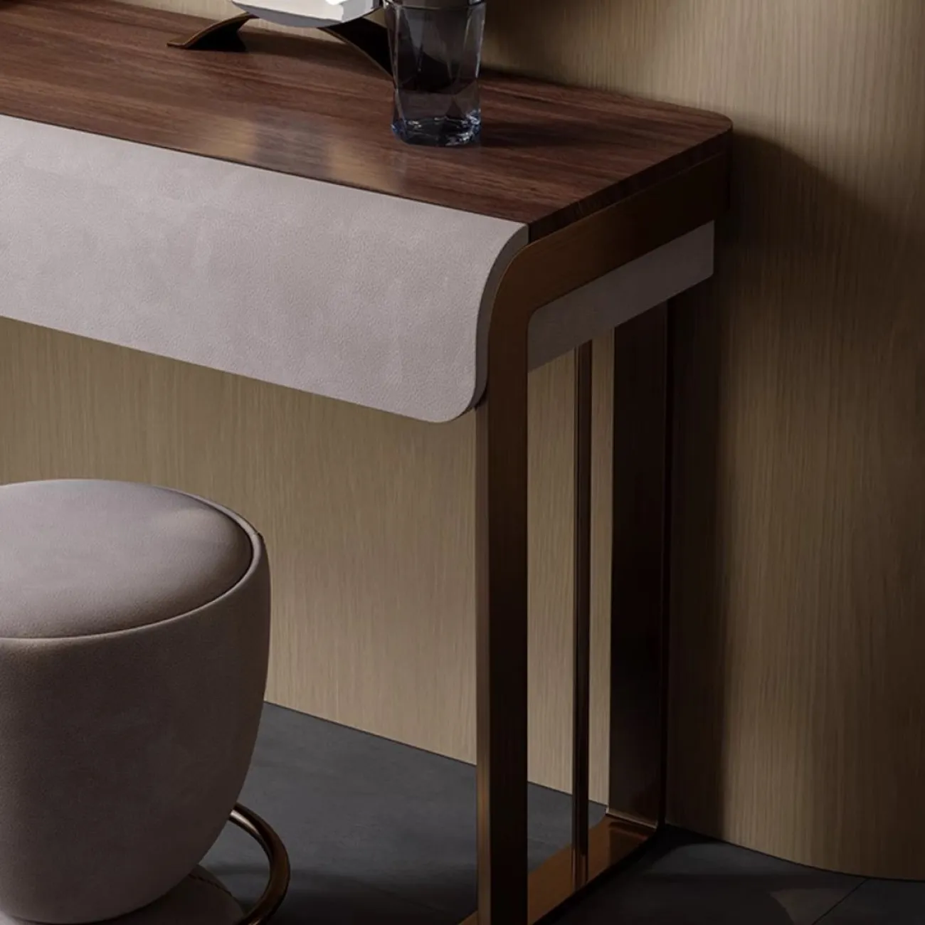 Роскошный туалетный столик с умным зеркалом из массива дерева LUXURY VISN 35819-29