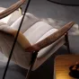 Итальянский кожаной кресло из массива чёрного ореха LUXURY VISN 35820-29