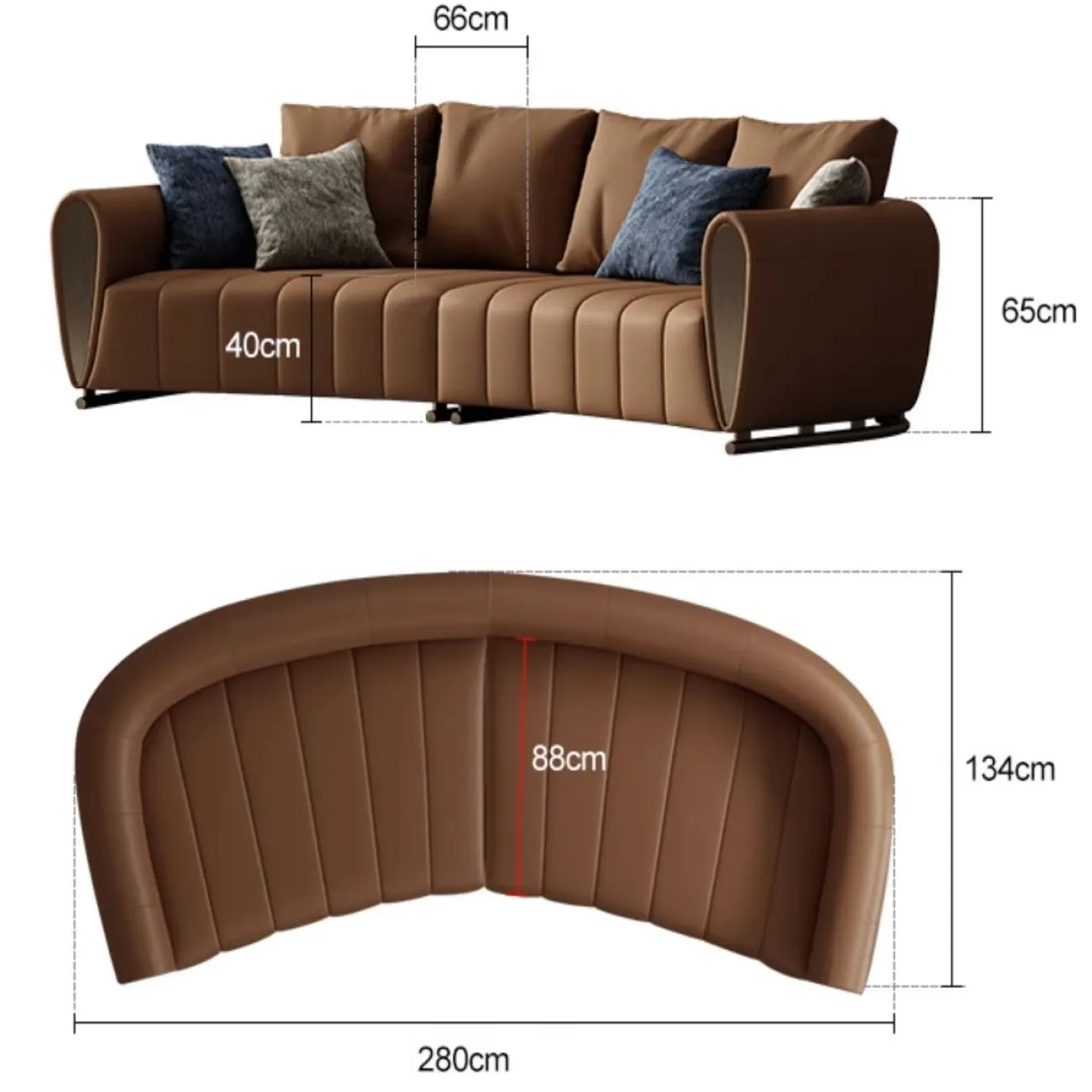 Современный кожаный диван LUXURY VISN 35821-29