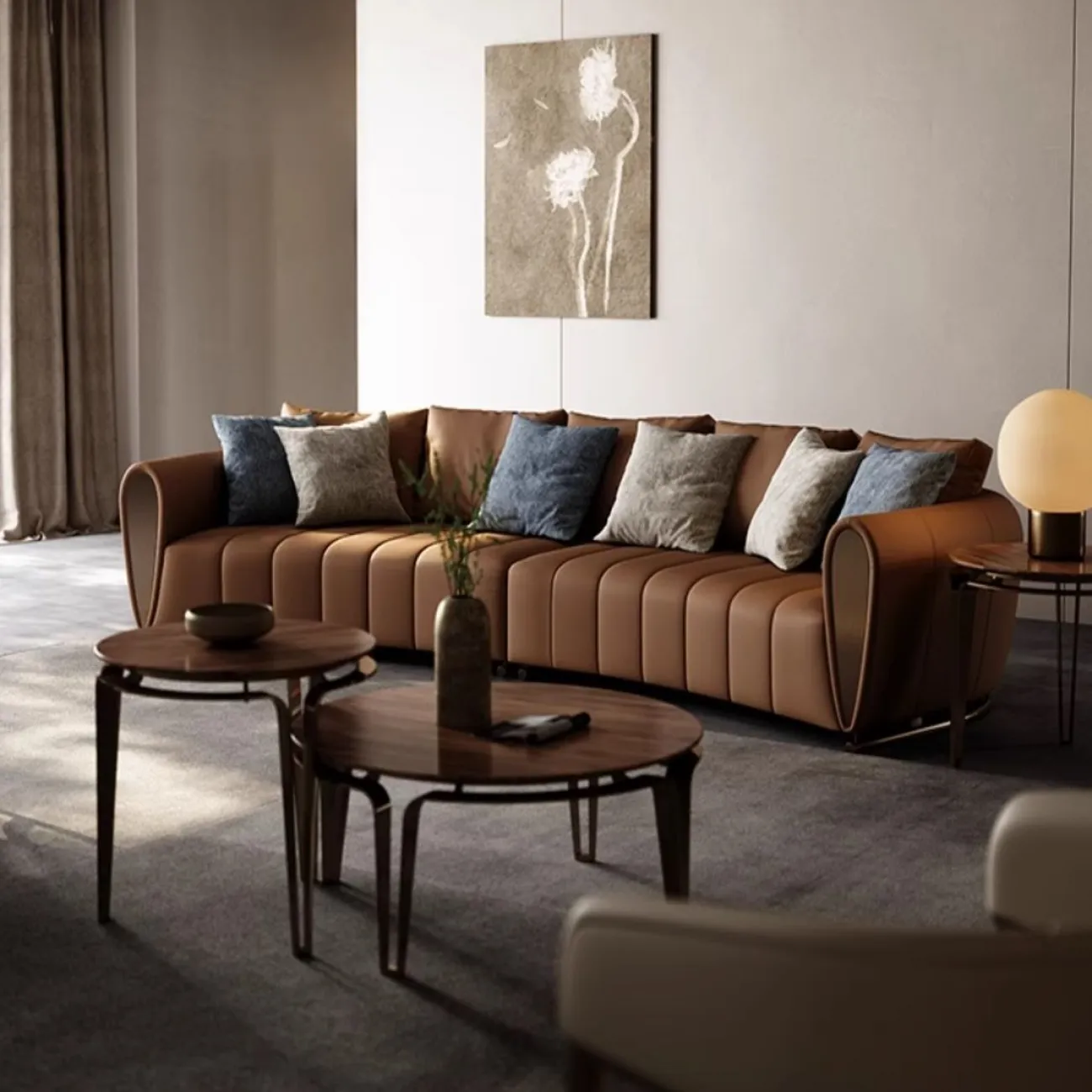 Современный кожаный диван LUXURY VISN 35821-29