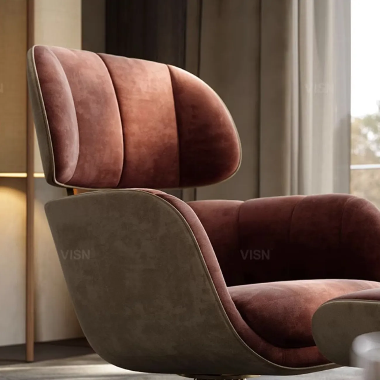 Итальянское кожаное кресло для отдыха LUXURY VISN 35825-29