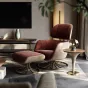Итальянское кожаное кресло для отдыха LUXURY VISN 35825-29