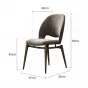 Простой кожаный обеденный стул  LUXURY VISN 35830-29