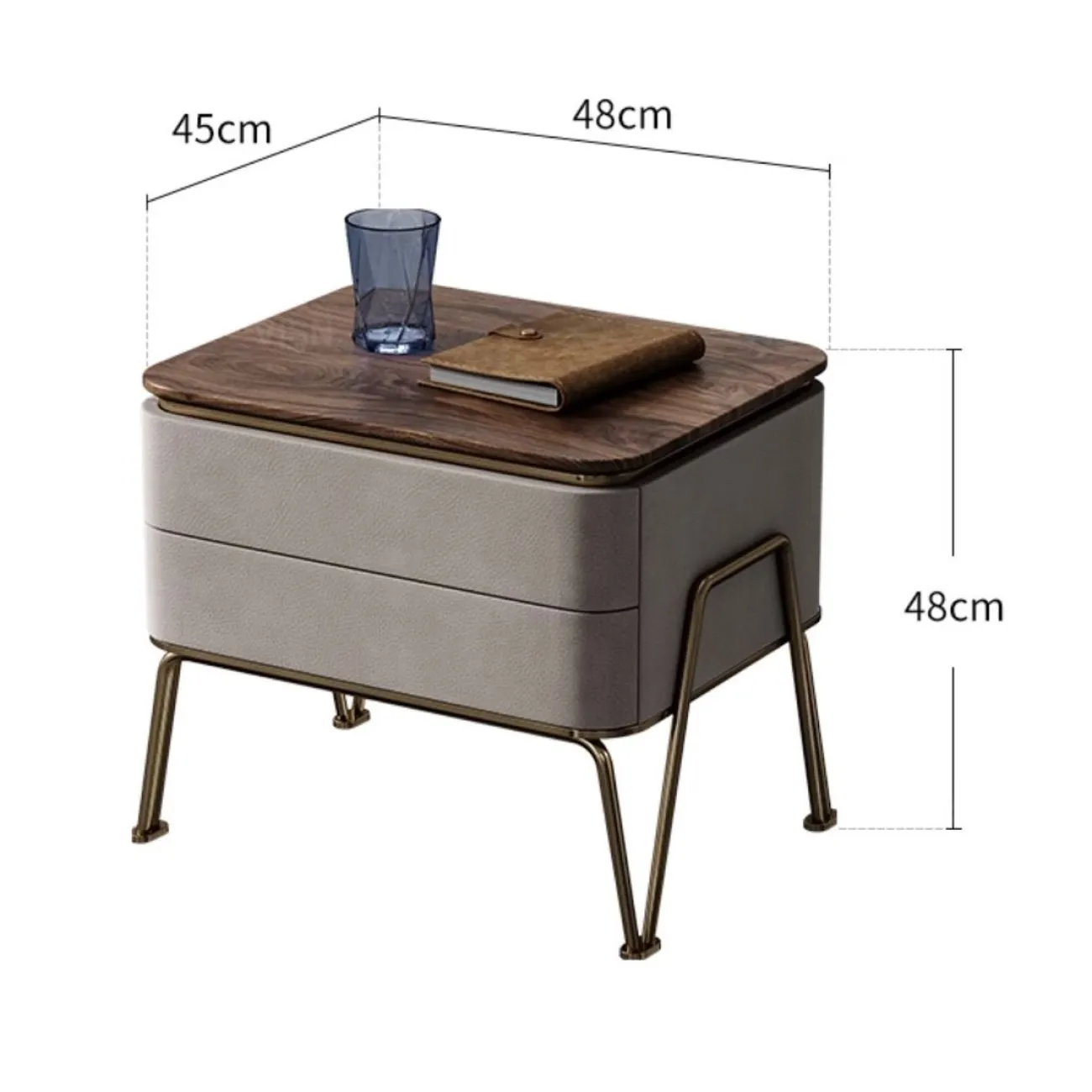 Роскошный прикроватный столик из массива черного ореха LUXURY VISN 35834-29 Роскошный прикроватный столик из массива черного ореха LUXURY VISN 35834-29