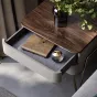 Роскошный прикроватный столик из массива черного ореха LUXURY VISN 35834-29