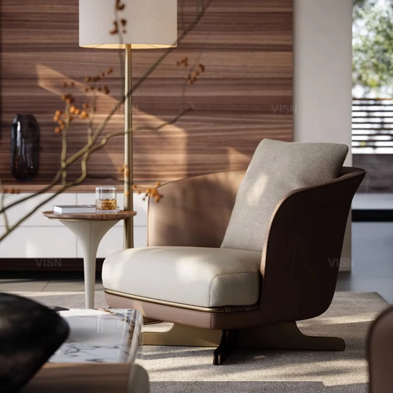 Роскошное кожаное кресло LUXURY VISN 35835-29