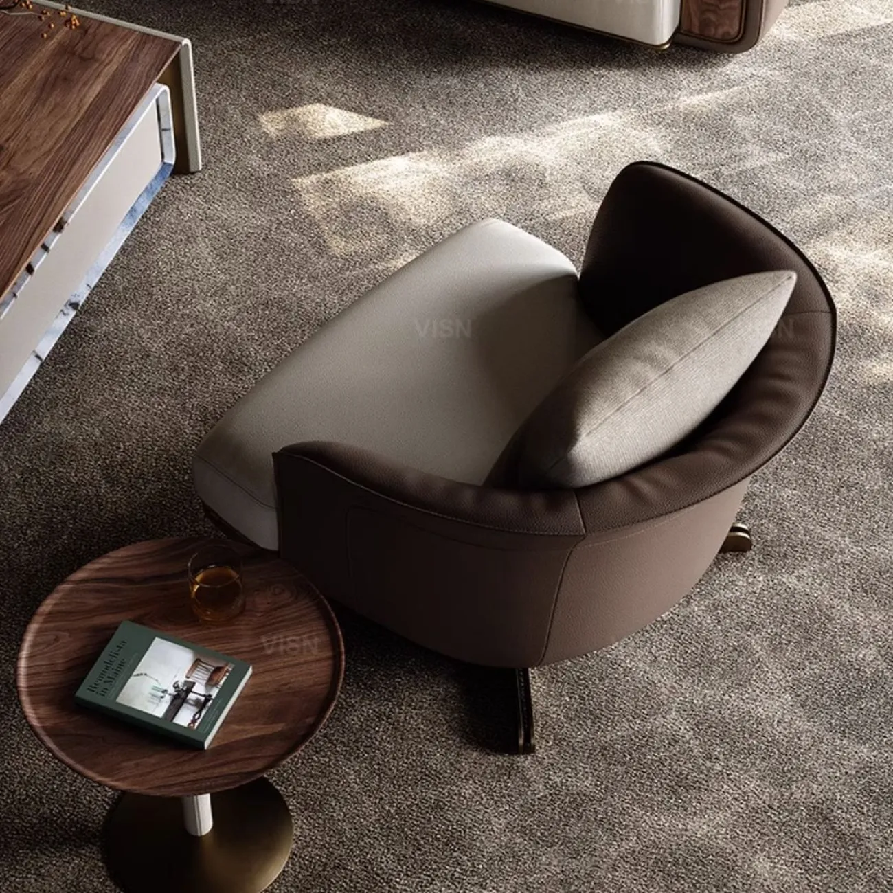 Роскошное кожаное кресло LUXURY VISN 35835-29