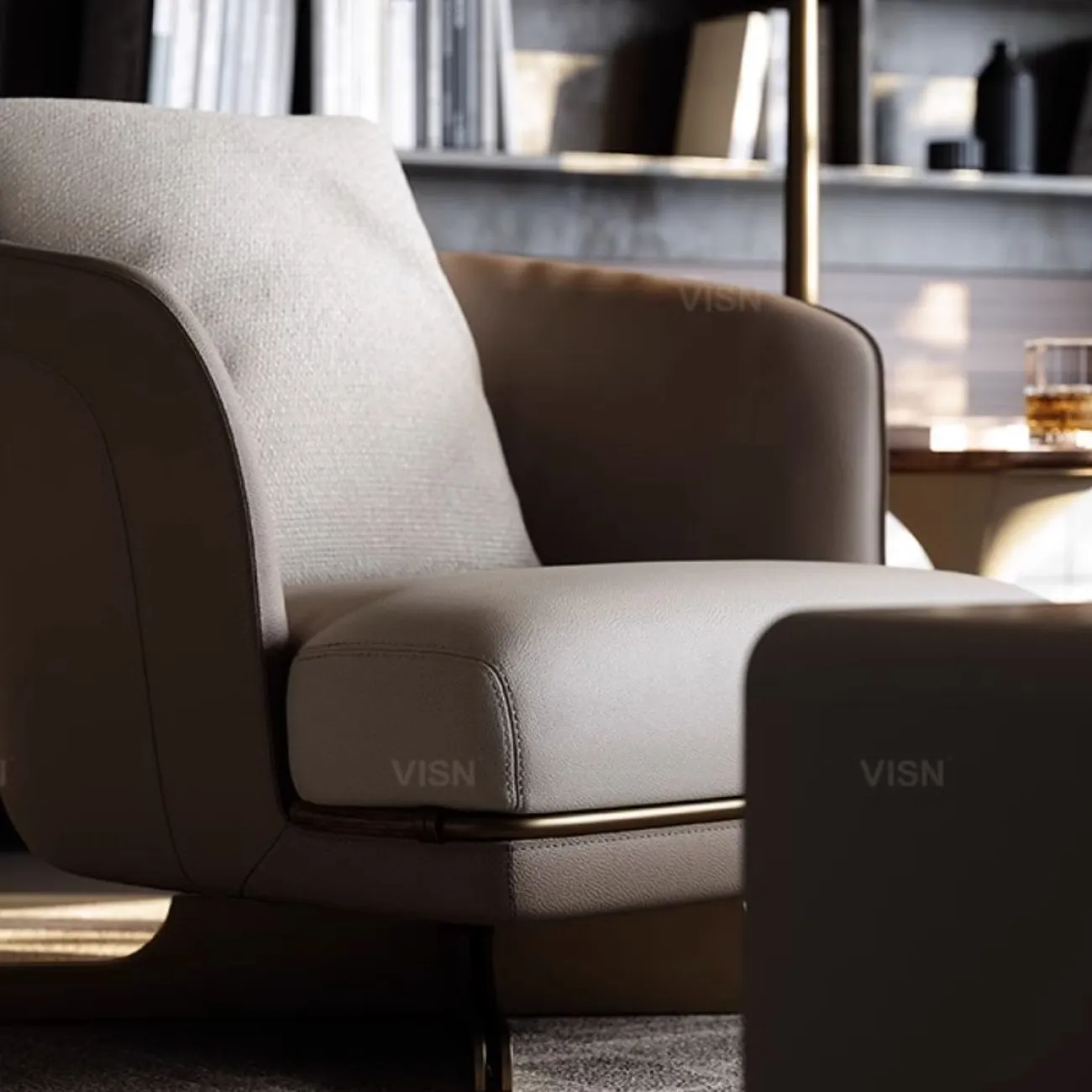 Роскошное кожаное кресло LUXURY VISN 35835-29