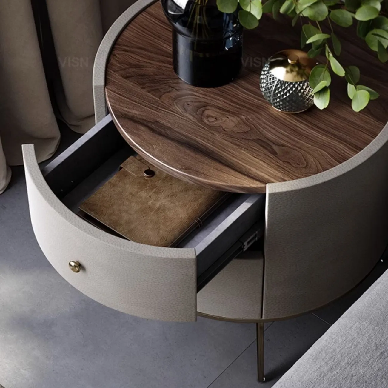 Роскошный прикроватный столик из массива дерева LUXURY VISN 35838-29