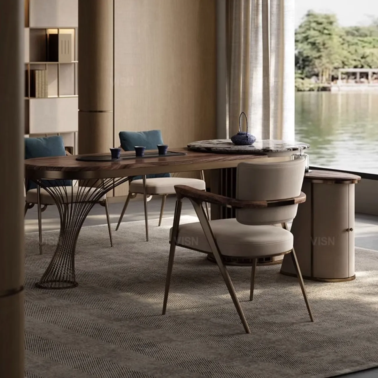 Роскошный  обеденный cтул LUXURY VISN 35840-29