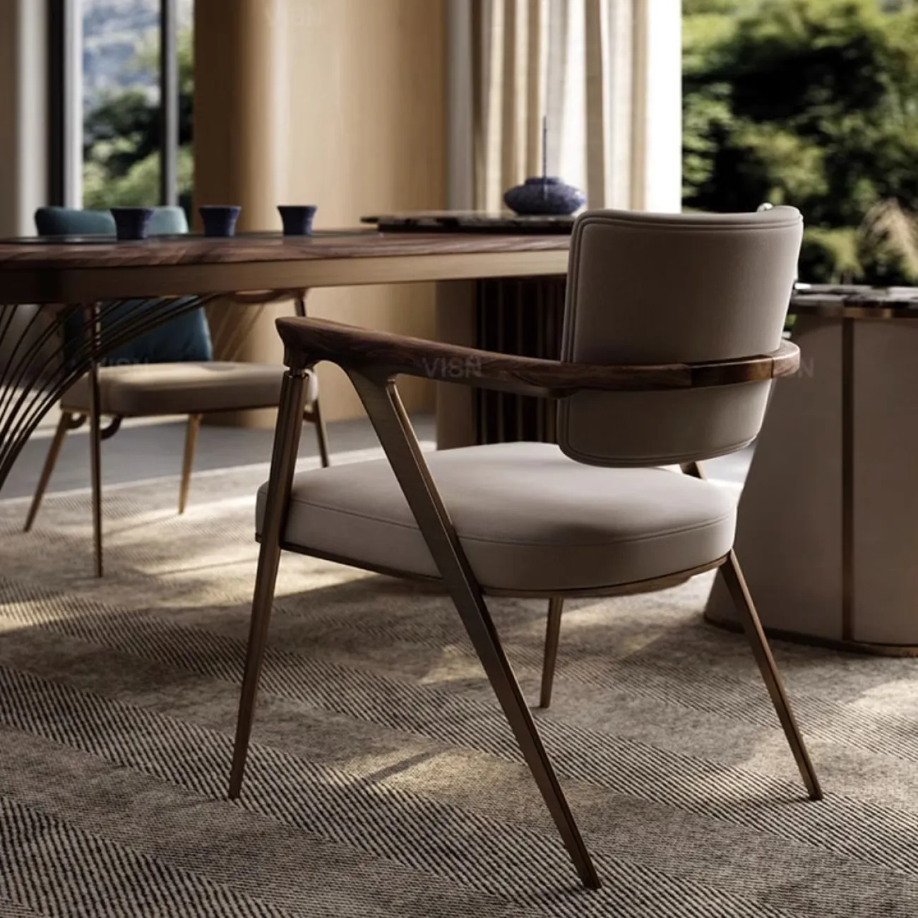 Роскошный  обеденный cтул LUXURY VISN 35840-29