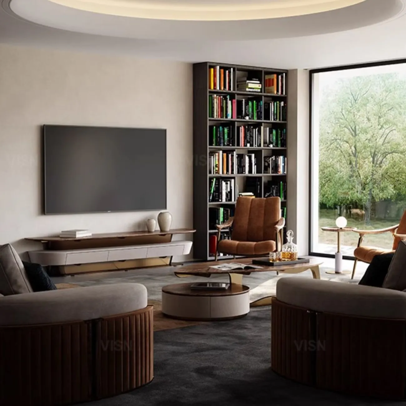 Роскошный журнальный столик из черного ореха LUXURY VISN 35842-29