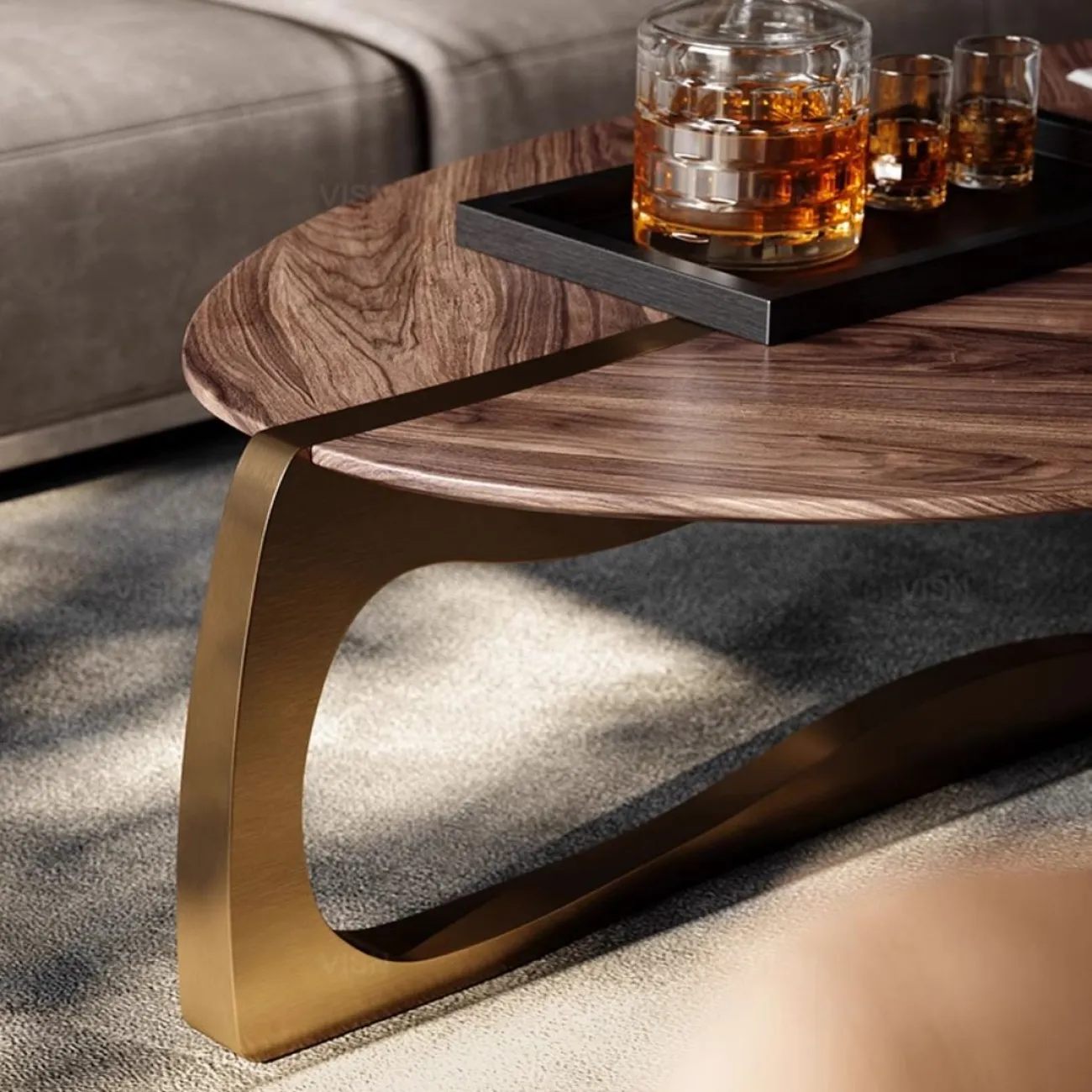 Роскошный журнальный столик из черного ореха LUXURY VISN 35842-29