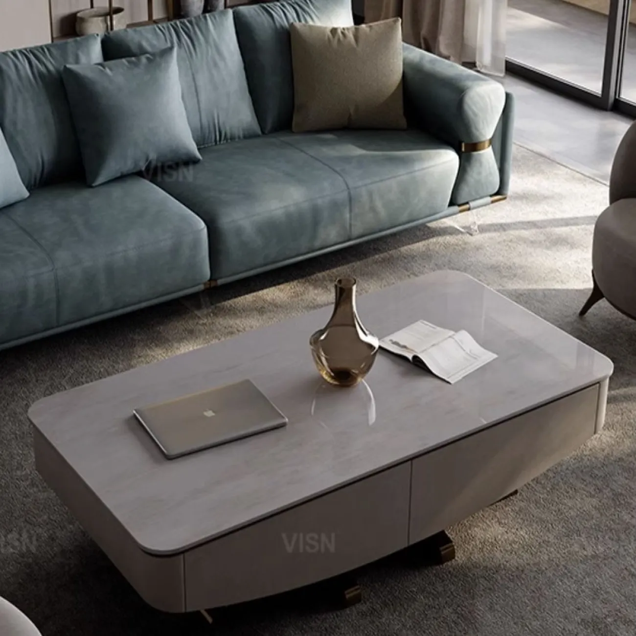 Роскошный журнальный столик из орехового дерева  LUXURY VISN 35845-29