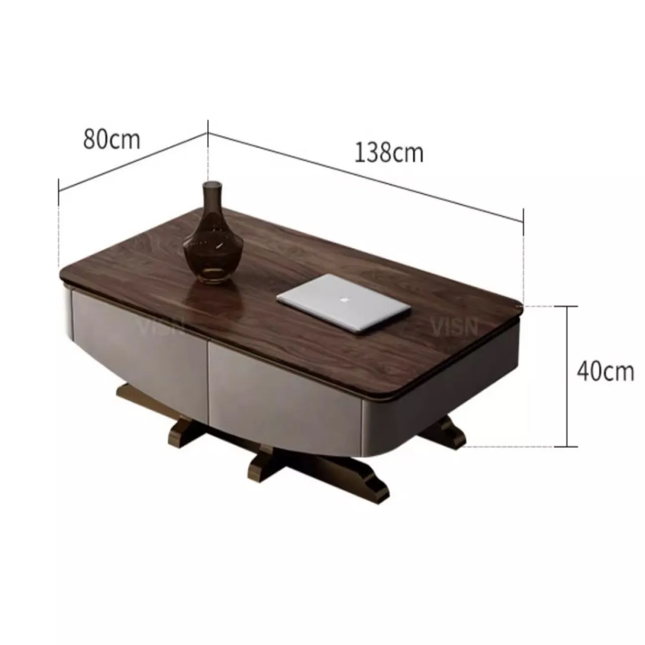 Роскошный журнальный столик из орехового дерева  LUXURY VISN 35845-29